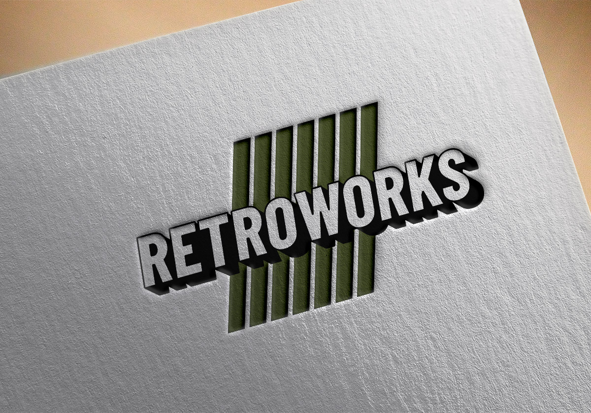 Retroworks logo on textured paper.
